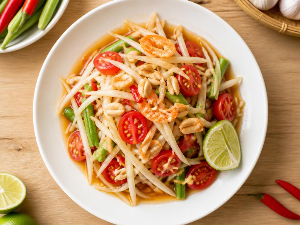 Spicy Thai style papaya salad
