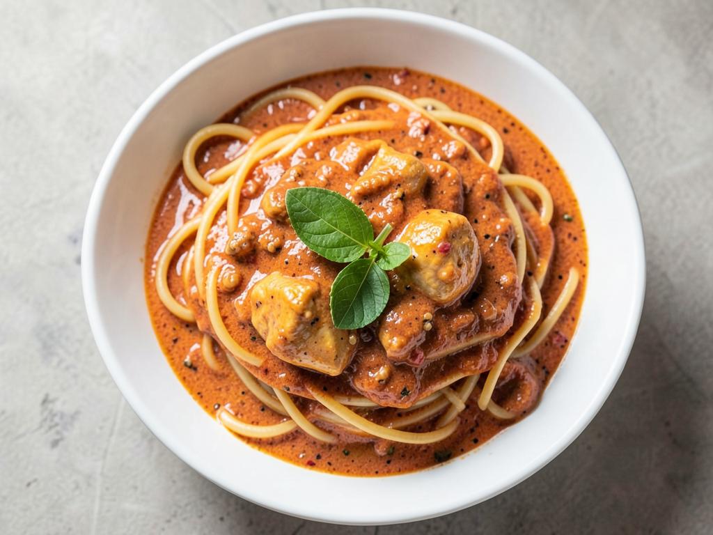 Panang carbonara spaghetti