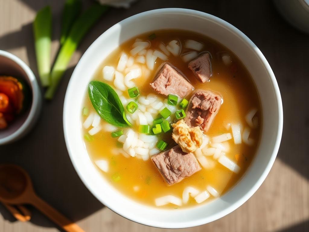 Boiled rice soup